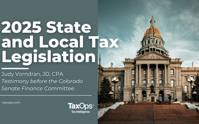 Judy Vorndran Testifies Before Colorado Senate Finance Committee