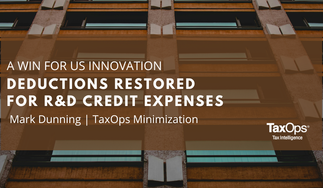 A Win for Innovation: New Tax Law Restores Deduction for Domestic R&D Credit Expenses