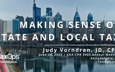 Judy Vorndran Makes Sense of SALT for AAA-CPA 2022 Annual Meeting