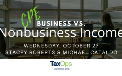 Business vs. Nonbusiness Income CPE: When to Allocate and When to Apportion