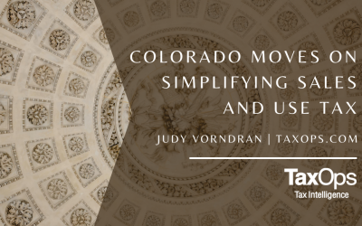 Colorado Moves on Simplifying Sales and Use Tax 