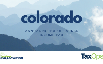 Colorado annual notice of earned income tax