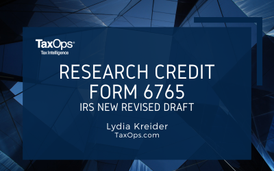 Research Credit Form 6765: IRS New Revised Draft