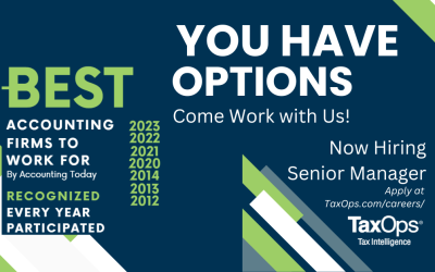 Now Hiring: Tax Senior Manager, CPA