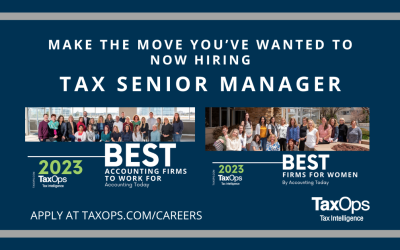 Now Hiring: Tax Senior Manager, CPA