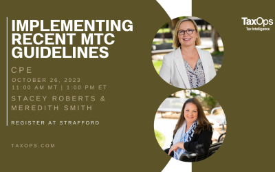 Implementing Recent MTC Guidelines (CPE): PL 86-272 and the Finnigan Method