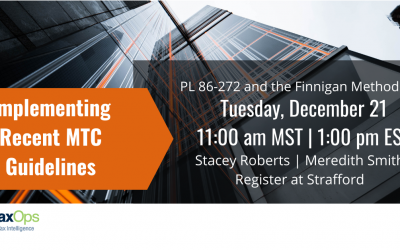 Implementing Recent MTC Guidelines: PL 86-272 and the Finnigan Method CPE