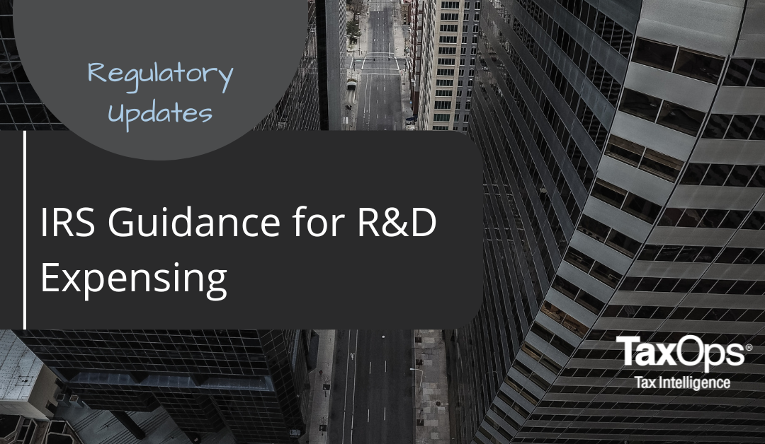 IRS Guidance Arrives for R&D Expensing Under OBBBA