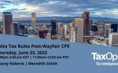 Sales Tax Rules Post-Wayfair CPE
