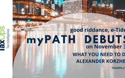 Good Riddance, e-Tides. myPATH debuts Nov 30