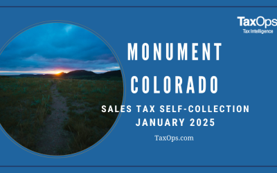 Monument, Colorado Sales Tax Self-Collection, January 2025