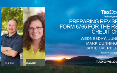 Preparing Revised Form 6765 for the R&D Credit CPE