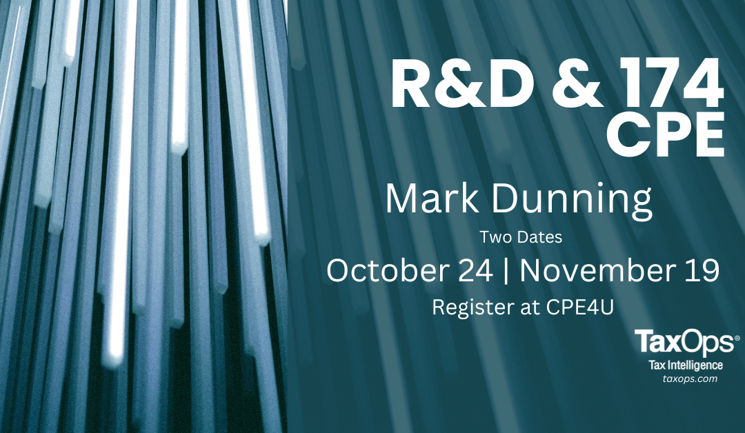 R&D Credit and Section 174 (CPE)