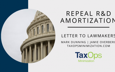 Letter to Lawmakers: Repeal R&D Amortization