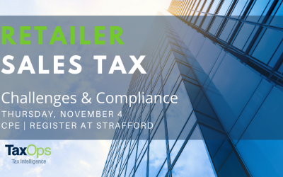 Retailer Sales Tax Challenges and Compliance CPE: Navigating State Nexus Rules, Market Facilitator Laws, and Reporting