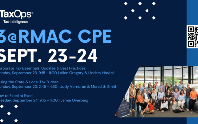 TaxOps Returns to RMAC for 2 Tax, 1 Technical CPE