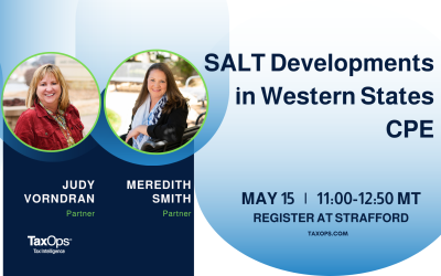 SALT Developments in Western States CPE