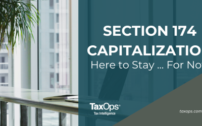 Section 174 Capitalization: Here to Stay for Now