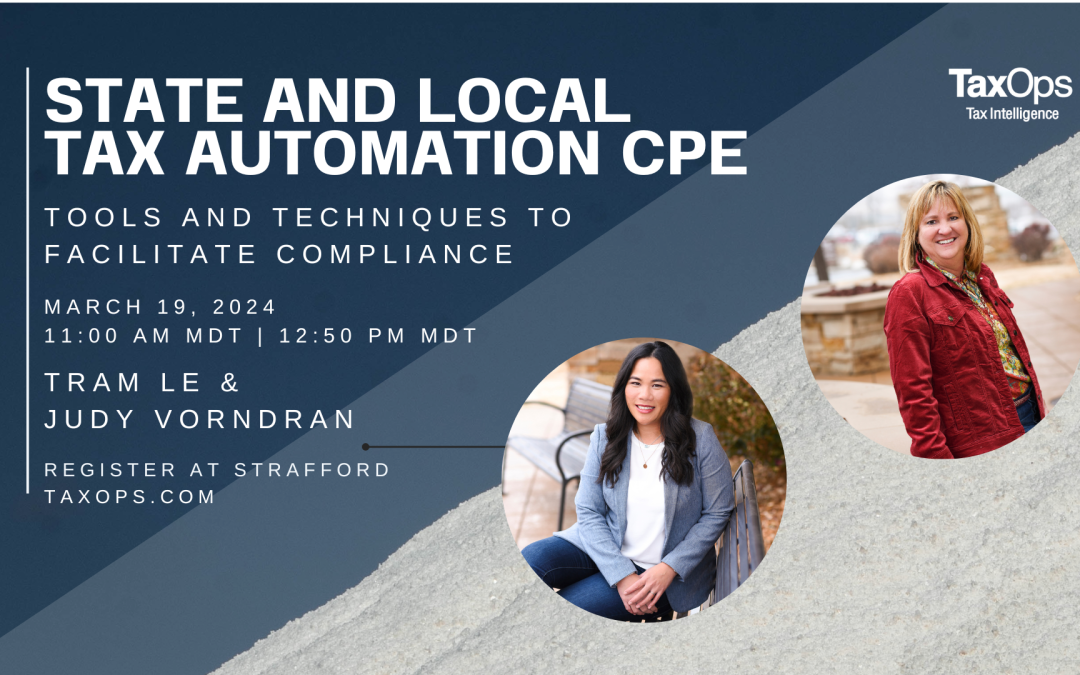 State and Local Tax Automation: Tools and Techniques to Facilitate Compliance CPE
