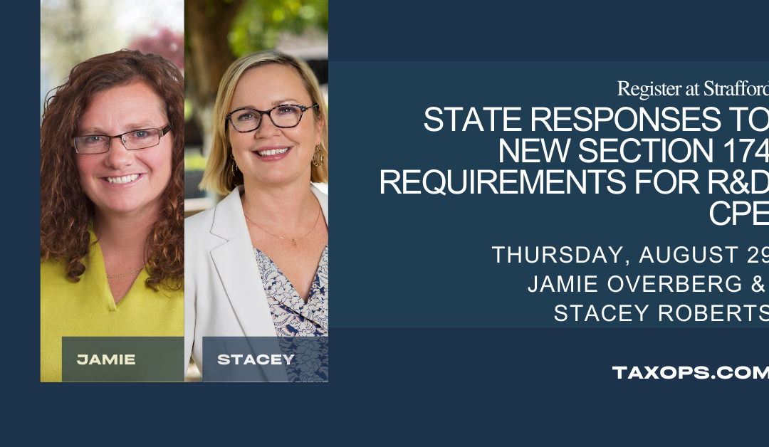 State Responses to New Section 174 Requirements for R&D CPE