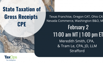 State Taxation of Gross Receipts CPE