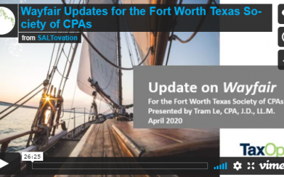 Wayfair Updates for CPAs